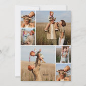 Cartes Pour Fêtes Annuelles Simple Joyful Script Elegant Photo Collage (Dos)