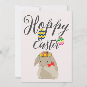 Cartes Pour Fêtes Annuelles simple lapin de Pâques moderne Joyeux Pâques à des