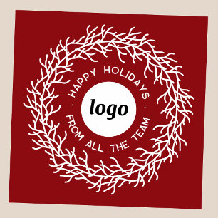 Cartes Pour Fêtes Annuelles Simple logo avec texte promotionnel d'entreprise