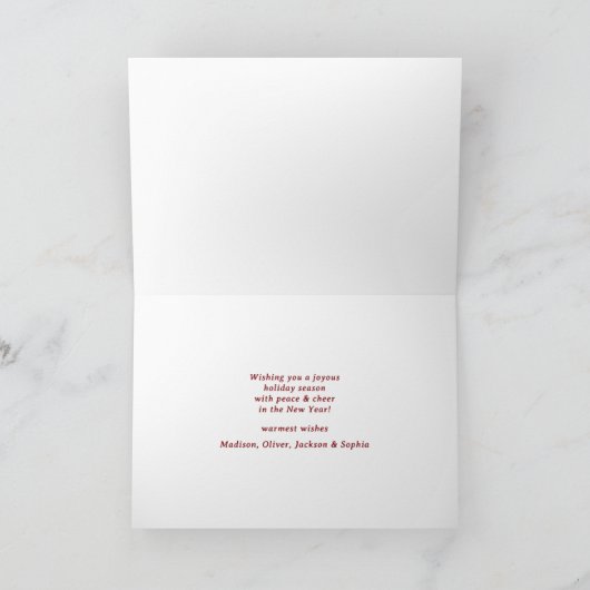 Cartes Pour Fêtes Annuelles Simple Merry and Bright Calligraphy Script (Intérieur)