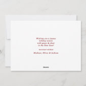 Cartes Pour Fêtes Annuelles Simple Merry Christmas Calligraphy Script Photo (Dos)