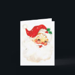 Cartes Pour Fêtes Annuelles Simple mignonne Noël Vintage du Père Noël<br><div class="desc">Carte de Noël mignonne avec un Père Noël vintage. Utilisez le modèle pour ajouter votre message personnalisé en rouge à l'intérieur. Cette carte de Noël non photo est idéale pour toute personne qui veut une carte de voeux de vacances sans photos.</div>