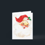 Cartes Pour Fêtes Annuelles Simple mignonne Noël Vintage du Père Noël<br><div class="desc">Carte de Noël mignonne avec un Père Noël vintage. Utilisez le modèle pour ajouter votre message personnalisé en rouge à l'intérieur. Cette carte de Noël non photo est idéale pour toute personne qui veut une carte de voeux de vacances sans photos.</div>