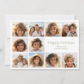 Cartes Pour Fêtes Annuelles Simple Minimal - 10 Photo - Zen Arch Vert Blanc (Devant)