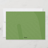 Cartes Pour Fêtes Annuelles Simple Minimal - 10 Photo - Zen Arch Vert Blanc (Dos)