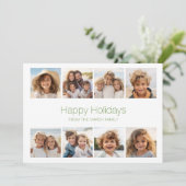 Cartes Pour Fêtes Annuelles Simple Minimal - 8 Photo - Zen Arch Vert Blanc (Debout devant)