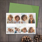 Cartes Pour Fêtes Annuelles Simple Minimal - 8 Photo - Zen Arch Vert Blanc