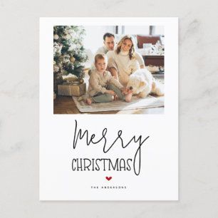 Cartes Pour Fêtes Annuelles Simple minimaliste moderne Joyeux Noël Photo