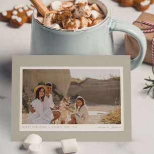 Cartes Pour Fêtes Annuelles Simple Minimaliste Moderne Repose Gris 1 Photo