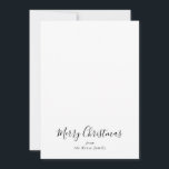 Cartes Pour Fêtes Annuelles Simple minimaliste Noir Blanc Joyeux Noël<br><div class="desc">Cette simple carte de Noël minimaliste en noir blanc est parfaite pour une fête de saison festive. Le design comporte une police calligraphique élégante.</div>