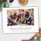 Cartes Pour Fêtes Annuelles Simple Modern Gold Script 2 Photo Noël