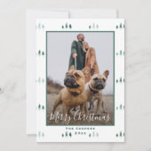 Cartes Pour Fêtes Annuelles Simple moderne arbre de Noël vert (Devant)