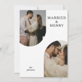 Cartes Pour Fêtes Annuelles Simple moderne Double Arche Deux Photo (Devant)