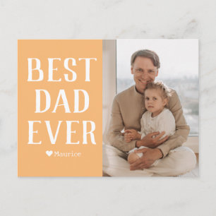Cartes Pour Fêtes Annuelles Simple moderne Fête des pères familiale Nom photo