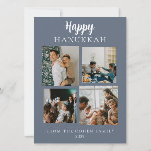 Cartes Pour Fêtes Annuelles Simple moderne Happy Hanoukka Elegant 4 Photo