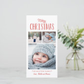 Cartes Pour Fêtes Annuelles Simple moderne Joyeux Noël photo Collage (Debout devant)