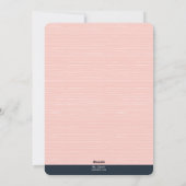 Cartes Pour Fêtes Annuelles Simple moderne Joyeux Noël rose Script photo (Dos)