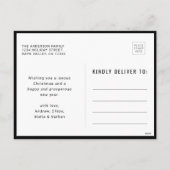 Cartes Pour Fêtes Annuelles Simple moderne Joyeux vacances photo (Dos)