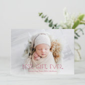 Cartes Pour Fêtes Annuelles Simple Moderne Meilleur Cadeau Naissance Annonce R (Debout devant)