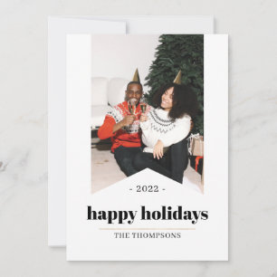 Cartes Pour Fêtes Annuelles Simple Moderne Minimaliste Joyeuses Fêtes Photo 20