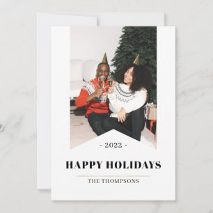 Cartes Pour Fêtes Annuelles Simple Moderne Minimaliste Joyeuses Fêtes Photo 20