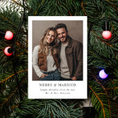 Cartes Pour Fêtes Annuelles Simple Moderne Nouvellement Mariés Joyeux & Mariés