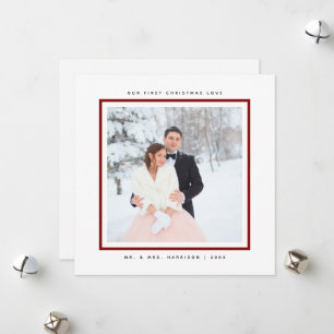 Cartes Pour Fêtes Annuelles Simple Moderne Premier Noël Monsieur et Madame Pla