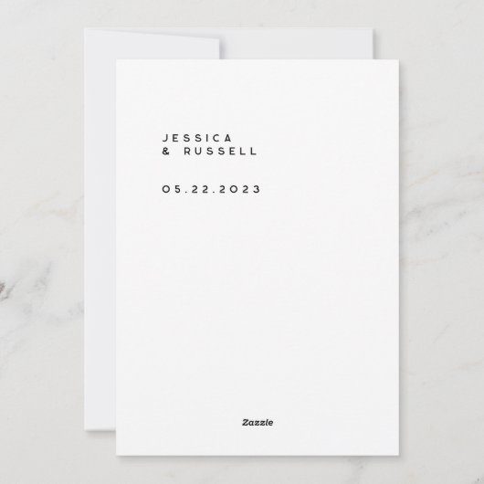 Cartes Pour Fêtes Annuelles simple multi photo enregistrer la date (Dos)