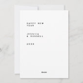 Cartes Pour Fêtes Annuelles simple multi photo heureux nouvelle année (Dos)