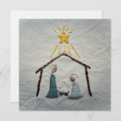 Cartes Pour Fêtes Annuelles Simple Nativity Holiday Card (Devant / Derrière)