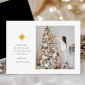 Cartes Pour Fêtes Annuelles Simple Noël Star Photo noir et blanc