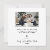 Cartes Pour Fêtes Annuelles Simple noir blanc 4 photo Collage Happy (Dos)