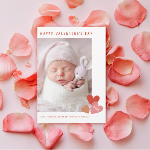 Cartes Pour Fêtes Annuelles Simple Pastel Hearts Valentines Jour Photo