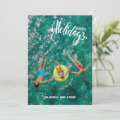 Cartes Pour Fêtes Annuelles Simple Photo avec Vœux Écrits (Debout devant)