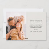 Cartes Pour Fêtes Annuelles Simple Photo de Script Manuscrit (Dos)