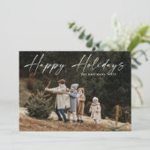 Cartes Pour Fêtes Annuelles Simple Photo de script manuscrit Joyeux (Debout devant)