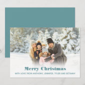 Cartes Pour Fêtes Annuelles Simple Photo Joyeux Message de Noël (Devant / Derrière)