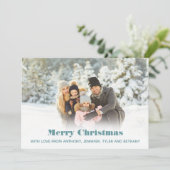 Cartes Pour Fêtes Annuelles Simple Photo Joyeux Message de Noël (Debout devant)