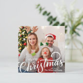 Cartes Pour Fêtes Annuelles Simple photo Joyeux Noël (Debout devant)