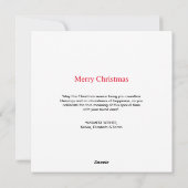 Cartes Pour Fêtes Annuelles Simple photo Joyeux Noël (Dos)