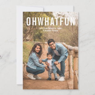 Cartes Pour Fêtes Annuelles Simple Photo Joyeux Noël Oh Quel Amusant