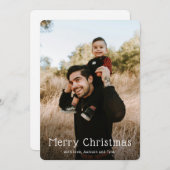 Cartes Pour Fêtes Annuelles Simple photo Noël moderne (Devant / Derrière)