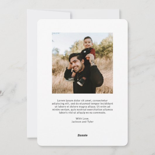 Cartes Pour Fêtes Annuelles Simple photo Noël moderne (Dos)