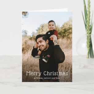 Cartes Pour Fêtes Annuelles Simple photo Noël moderne
