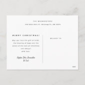 Cartes Pour Fêtes Annuelles Simple Photo personnalisée Joyeux Noël vert (Dos)