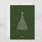 Cartes Pour Fêtes Annuelles Simple Photo personnalisée Joyeux Noël vert (Dos)