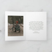 Cartes Pour Fêtes Annuelles Simple photo verte Noël moderne (Intérieur)