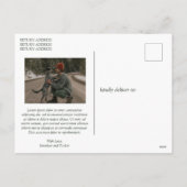 Cartes Pour Fêtes Annuelles Simple photo verte Noël moderne (Dos)