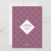 Cartes Pour Fêtes Annuelles Simple Plum Purple Script moderne Photo de Noël (Dos)