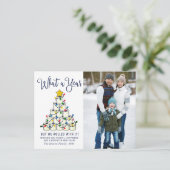 Cartes Pour Fêtes Annuelles Simple Quelle année Noël Salutation PHOTO (Debout devant)